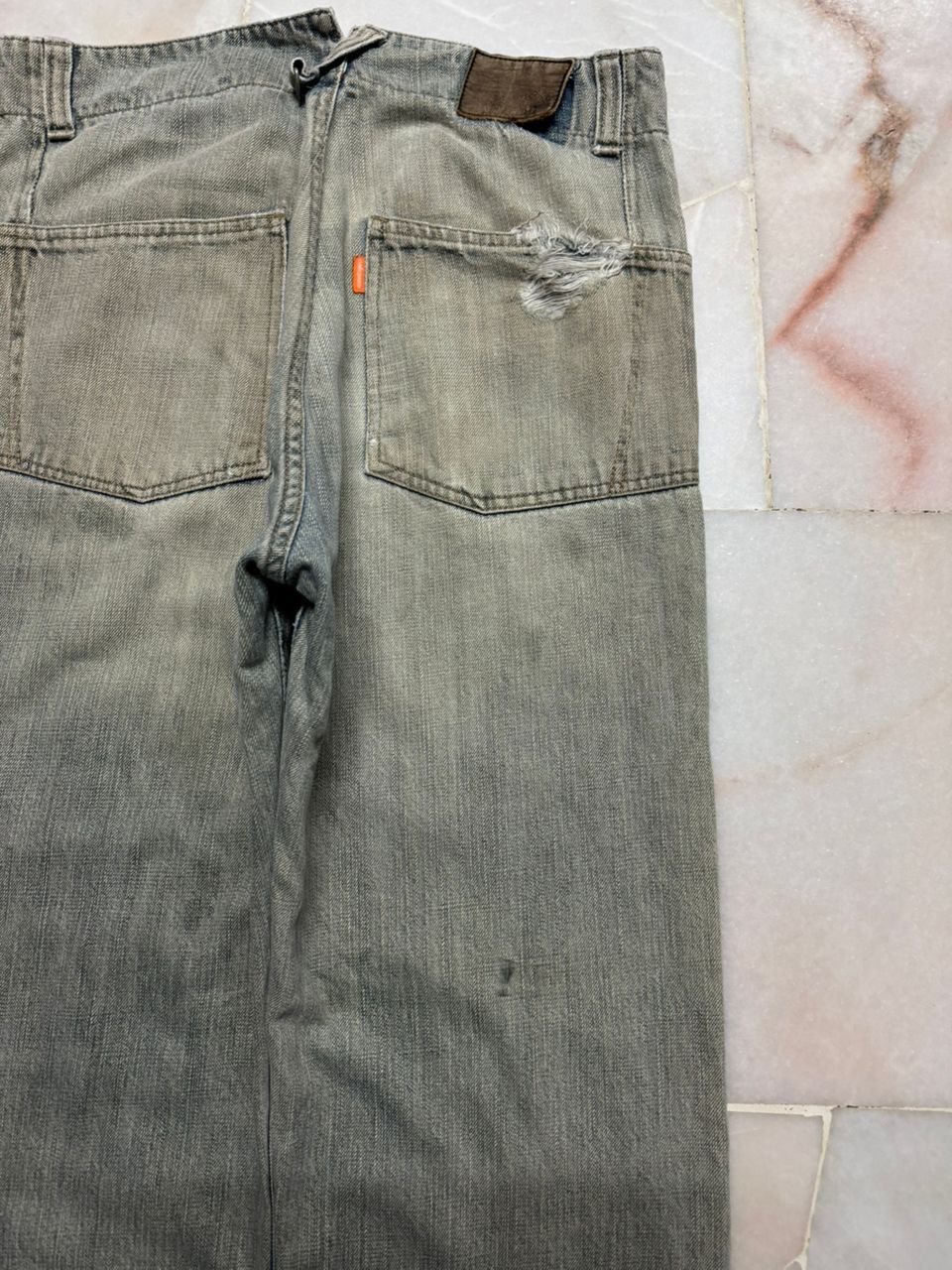 Vintage 💥Grunge💥Montage Very Rare Thrashed Rusty Insane Baggy Jean Size US 30 / EU 46 - 19 Thumbnail