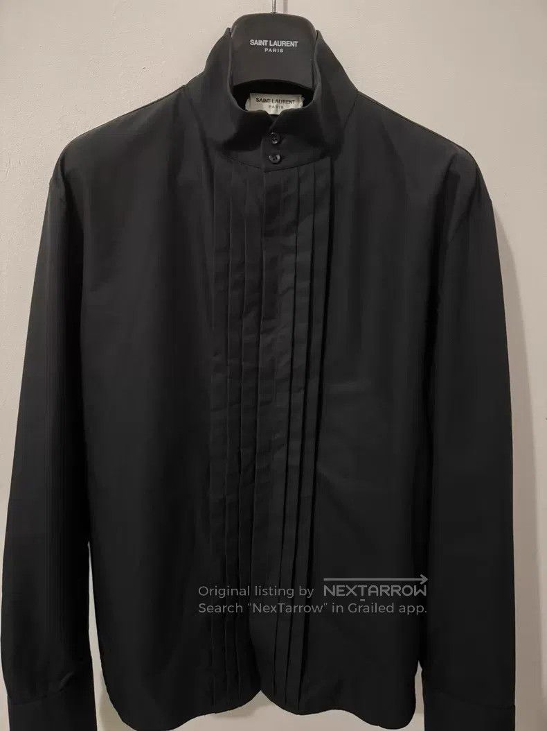 Saint Laurent Paris Saint Laurent Paris Black Samurai Mandarin Collar Accordio Size M / US 6-8 / IT 42-44 - 3 Thumbnail