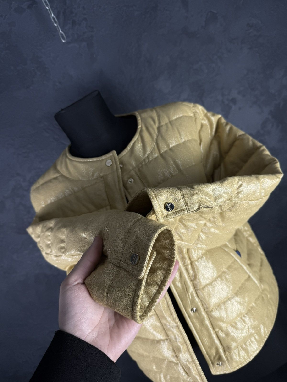 Herno HERNO Lurex Quilted Down Jacket Size L / US 10 / IT 46 - 10 Thumbnail