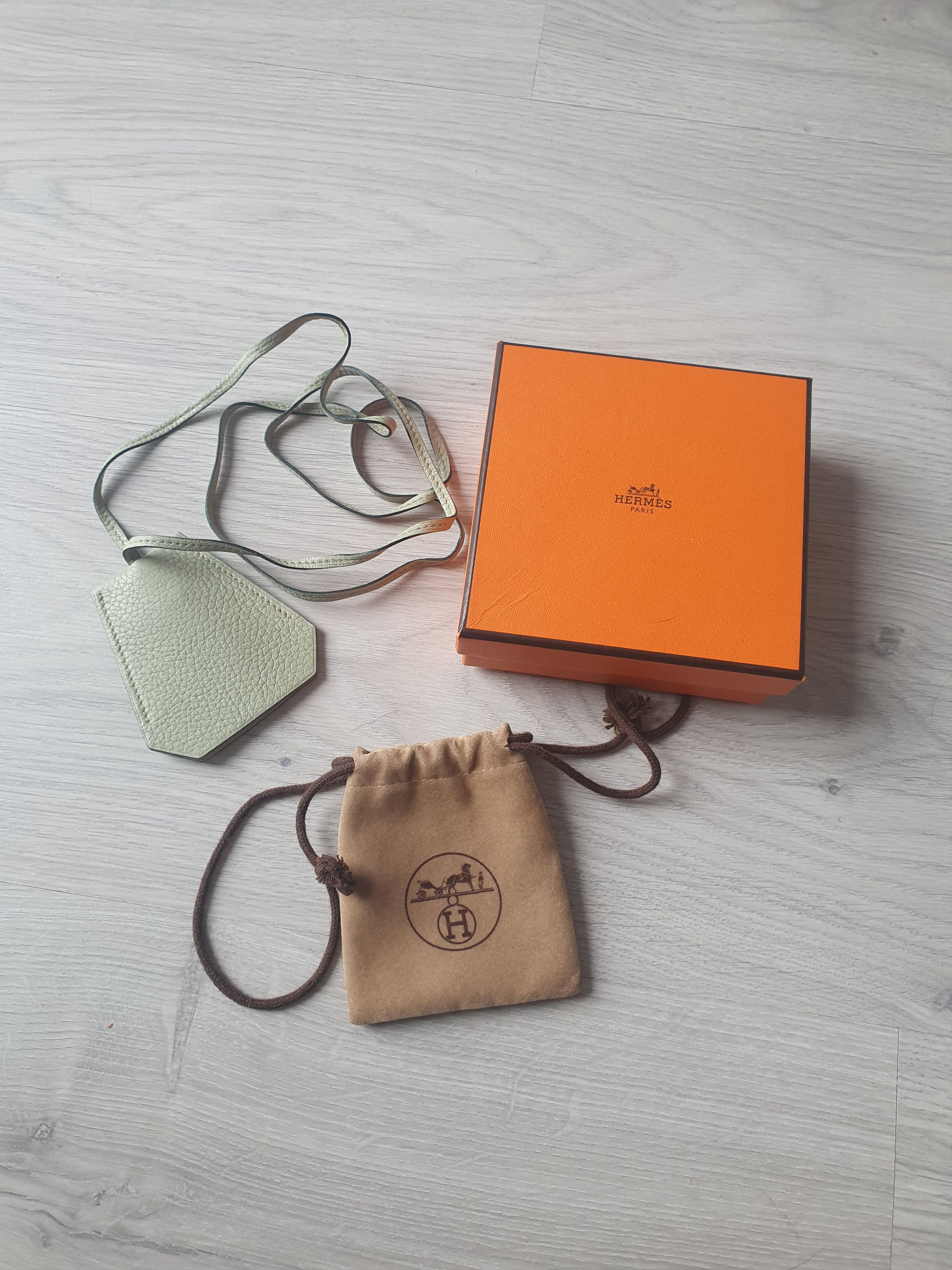 image of Hermes Keyring Pistachio in Mint Green, Men's