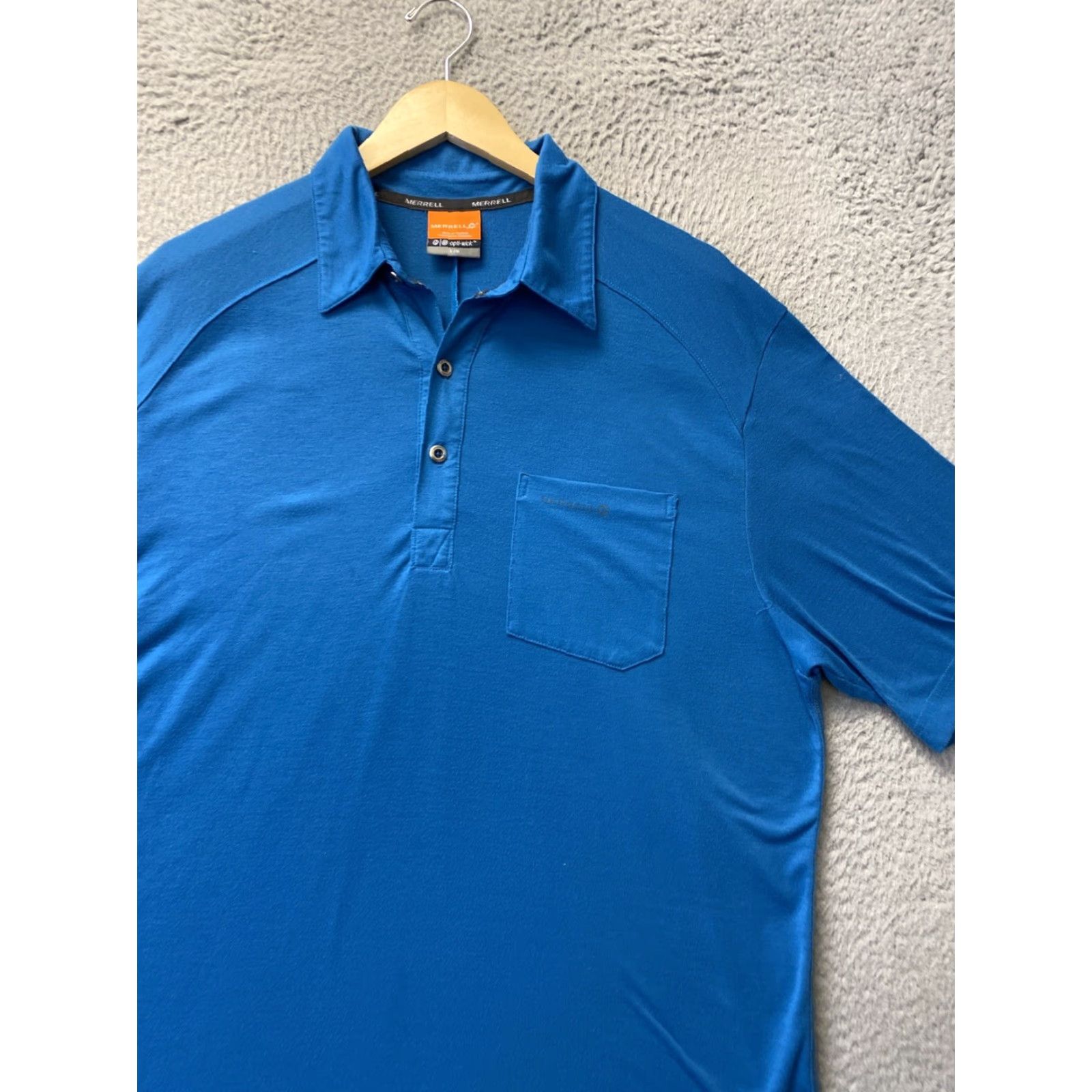 Merrell Merrell Opti-Wick UPF 20+ Men's Polo Shirt Long Sleeve? Wait. Size US L / EU 52-54 / 3 - 2 Thumbnail