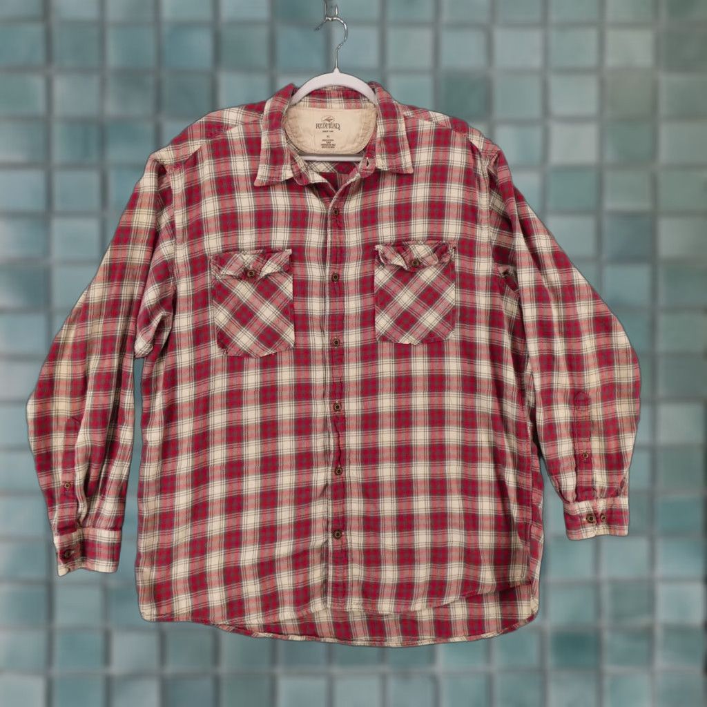 Vintage RedHead Shirt Mens XL Long Sleeve Button-Up Red Plaid Size US XL / EU 56 / 4 - 1 Thumbnail