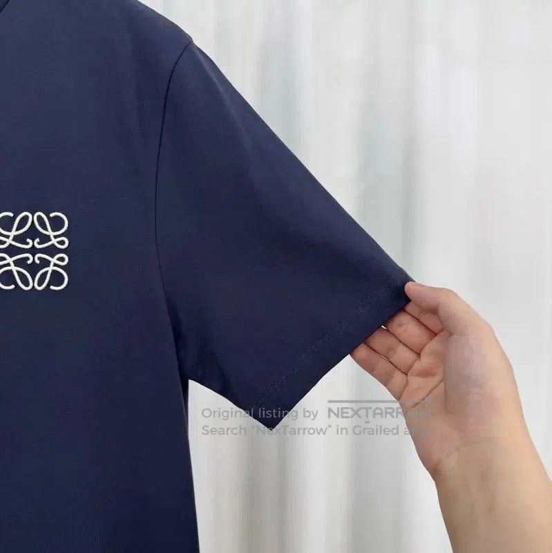 Loewe Loewe Navy Cotton Logo Short Sleeve T-Shirt . Size XS / US 0-2 / IT 36-38 - 4 Thumbnail