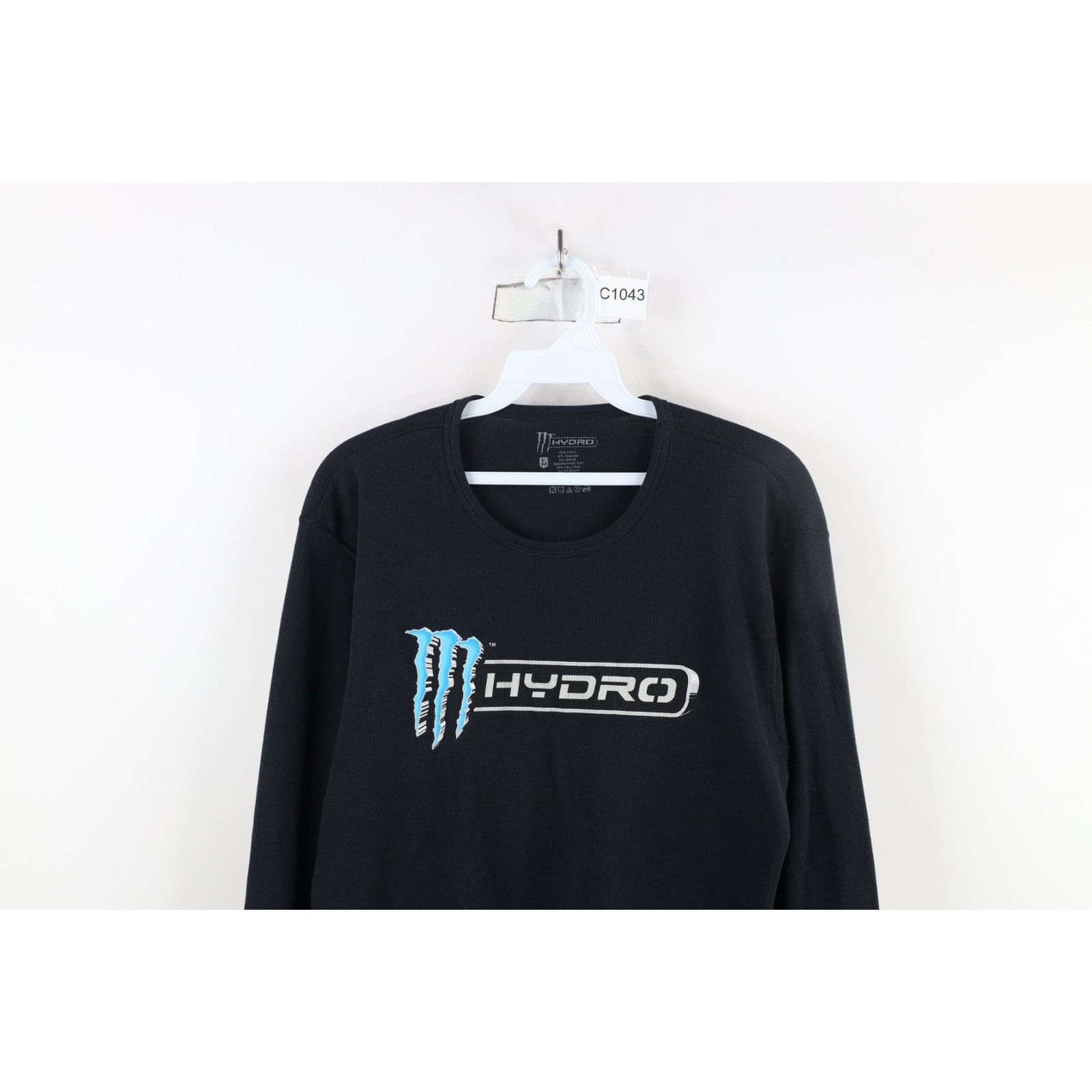 Vintage Vintage Monster Energy Drink Hydro Thermal Knit T-Shirt Size US L / EU 52-54 / 3 - 2 Thumbnail