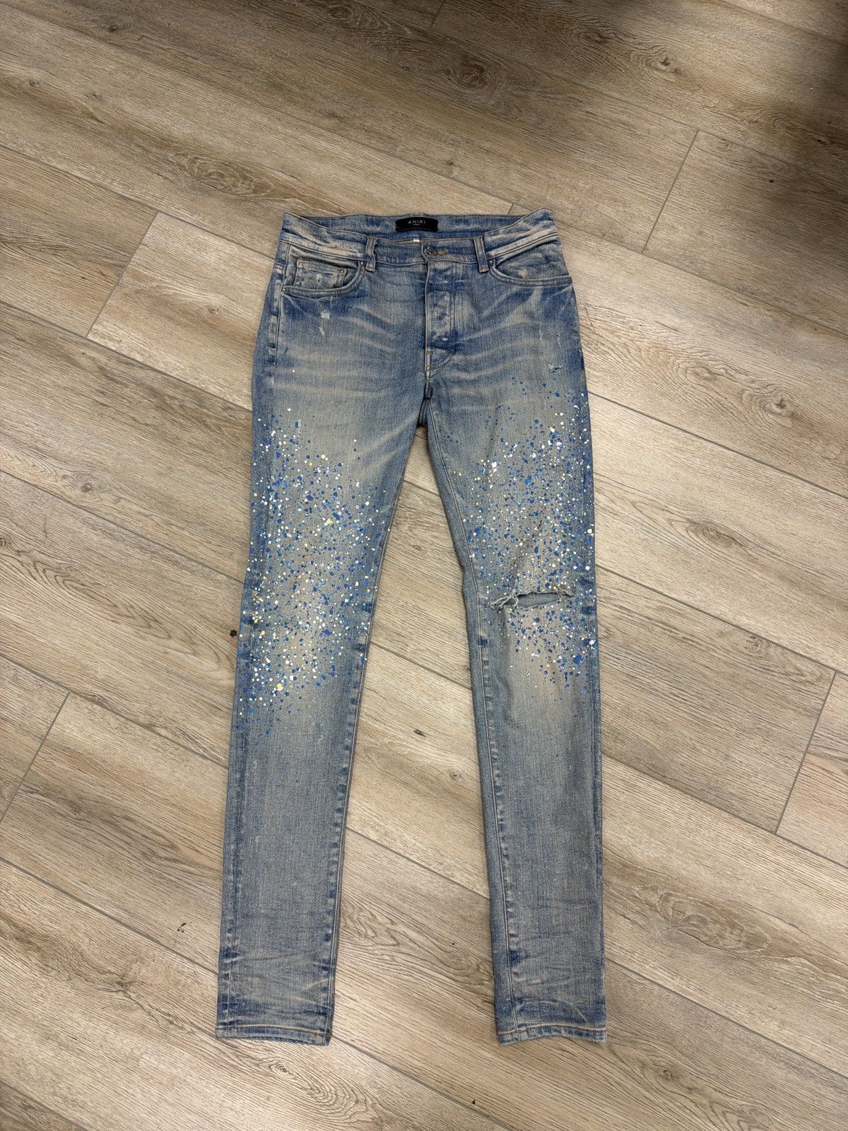 Amiri Crystal Jeans Blue 30