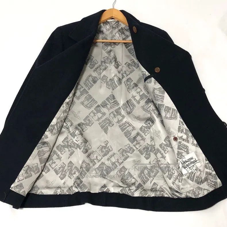 Vivienne Westwood Vivienne Westwood Vintage Horn Slanting扣Design Wool Overco Size M / US 6-8 / IT 42-44 - 4 Thumbnail