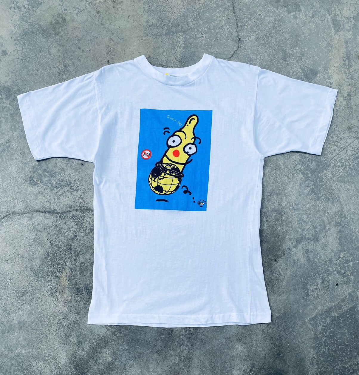 Vintage Vintage Sega Takashi Akiyama Condom Boy Tees Size US S / EU 44-46 / 1 - 1 Thumbnail