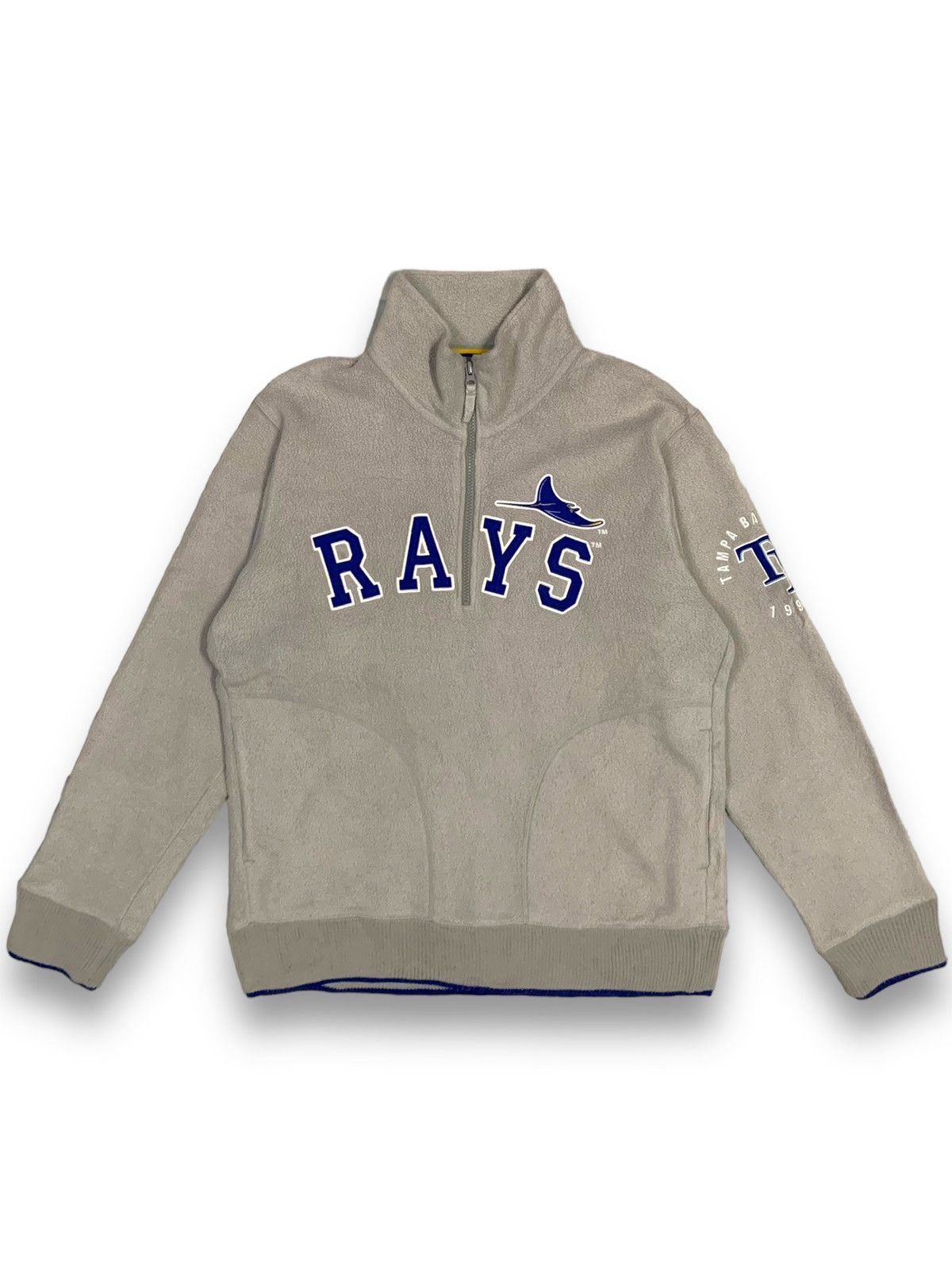 MLB Y2K UNIQLO x MLB Tampa Bay Rays Half Zip Fleece Sweatshirt Size US L / EU 52-54 / 3 - 1 Thumbnail