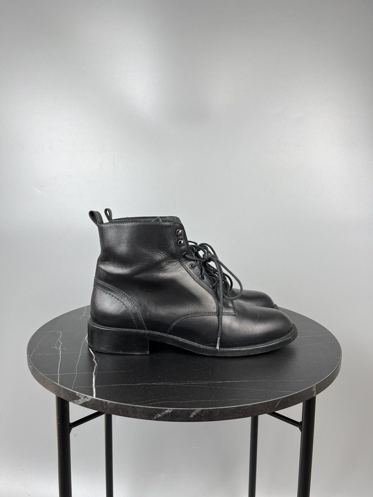 Saint Laurent Paris Saint Laurent Paris Leather Lace Up Ankle Boots (Y0381) Size US 8 / IT 38 - 1 Thumbnail