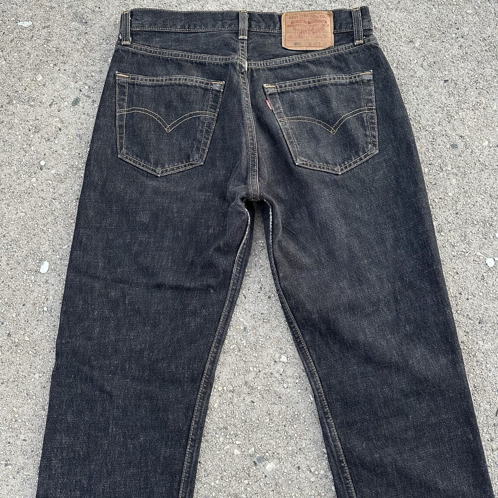 Essentials × Levi's × Vintage Vintage 90s Levi’s 501 Straight Black Denim Jeans 32x32 Size US 32 / EU 48 - 5 Thumbnail