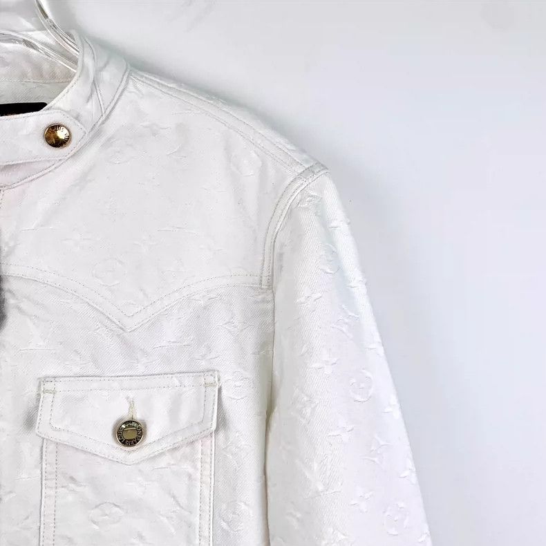 Louis Vuitton Louis Vuitton 23 white logo cotton zippered long-sleeved d Size XS / US 0-2 / IT 36-38 - 3 Thumbnail