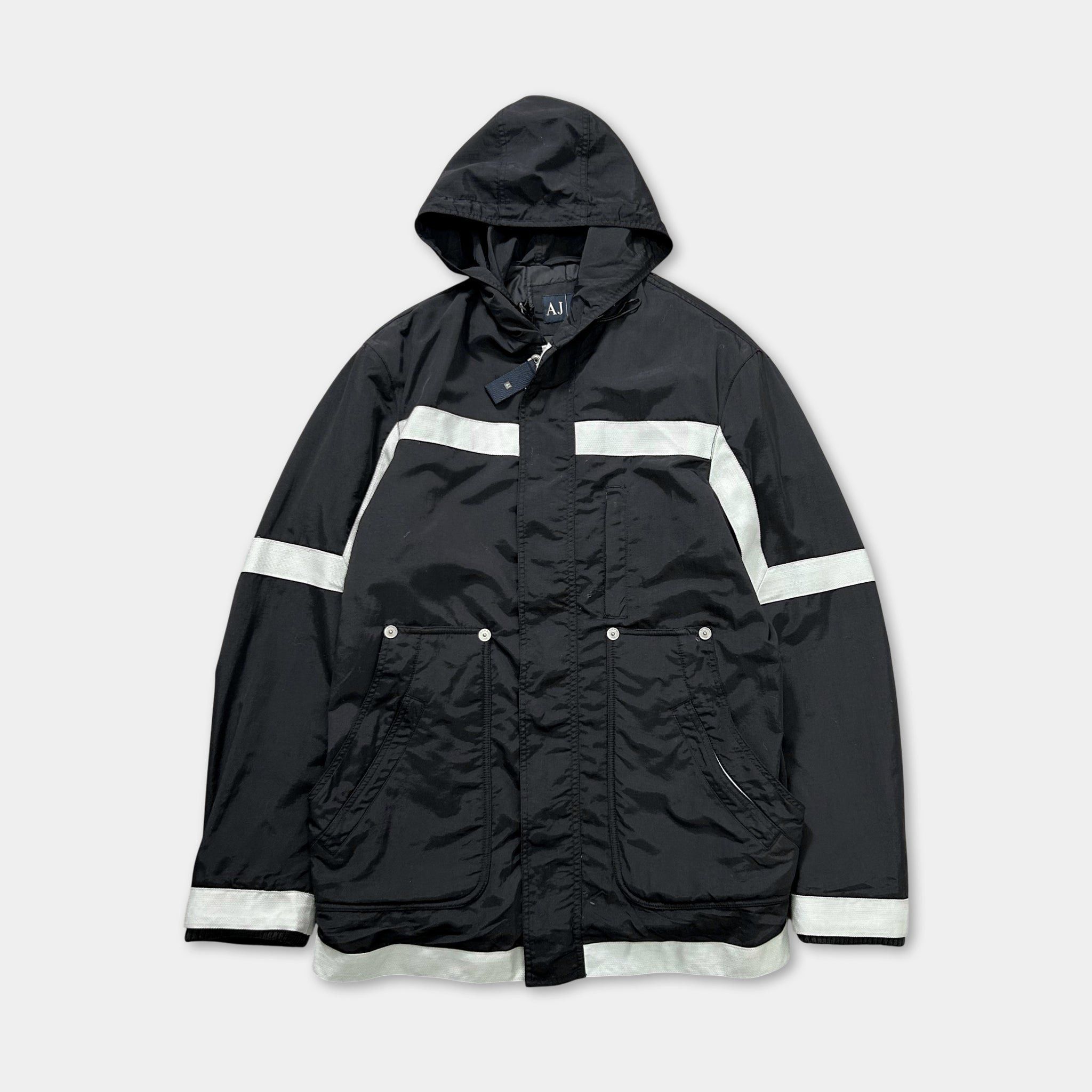 Armani Armani Jeans Classic Black Windbreaker Jacket Size US L / EU 52-54 / 3 - 1 Thumbnail