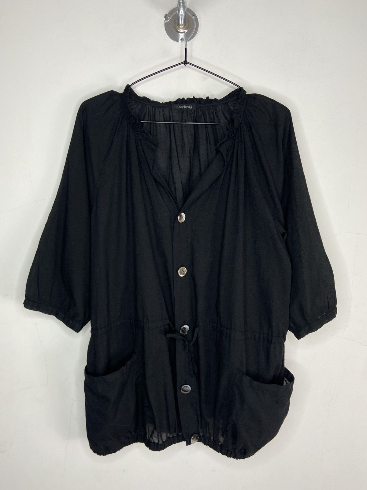 Y's × Yohji Yamamoto Yohji Y's For Living Women Blouse Tie Button Size L / US 10 / IT 46 - 1 Thumbnail