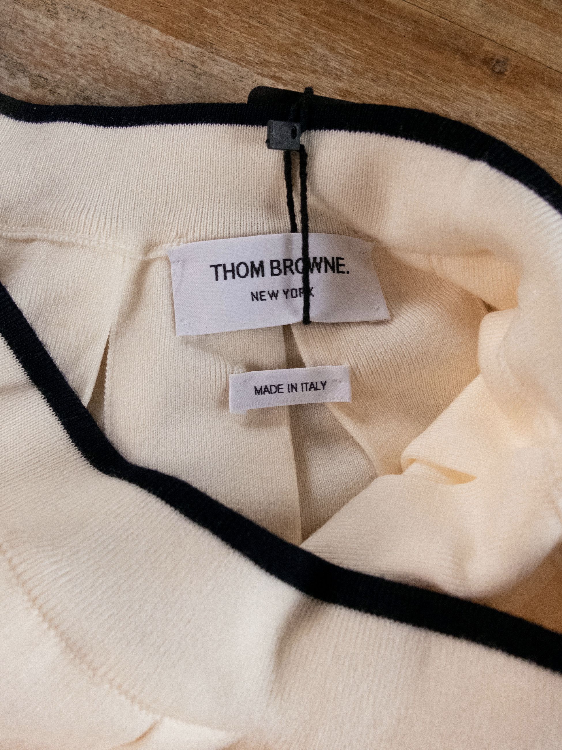 Thom Browne THOM BROWNE ecru white pleated wool mini skirt 40 Size 27" / US 4 / IT 40 - 7 Thumbnail