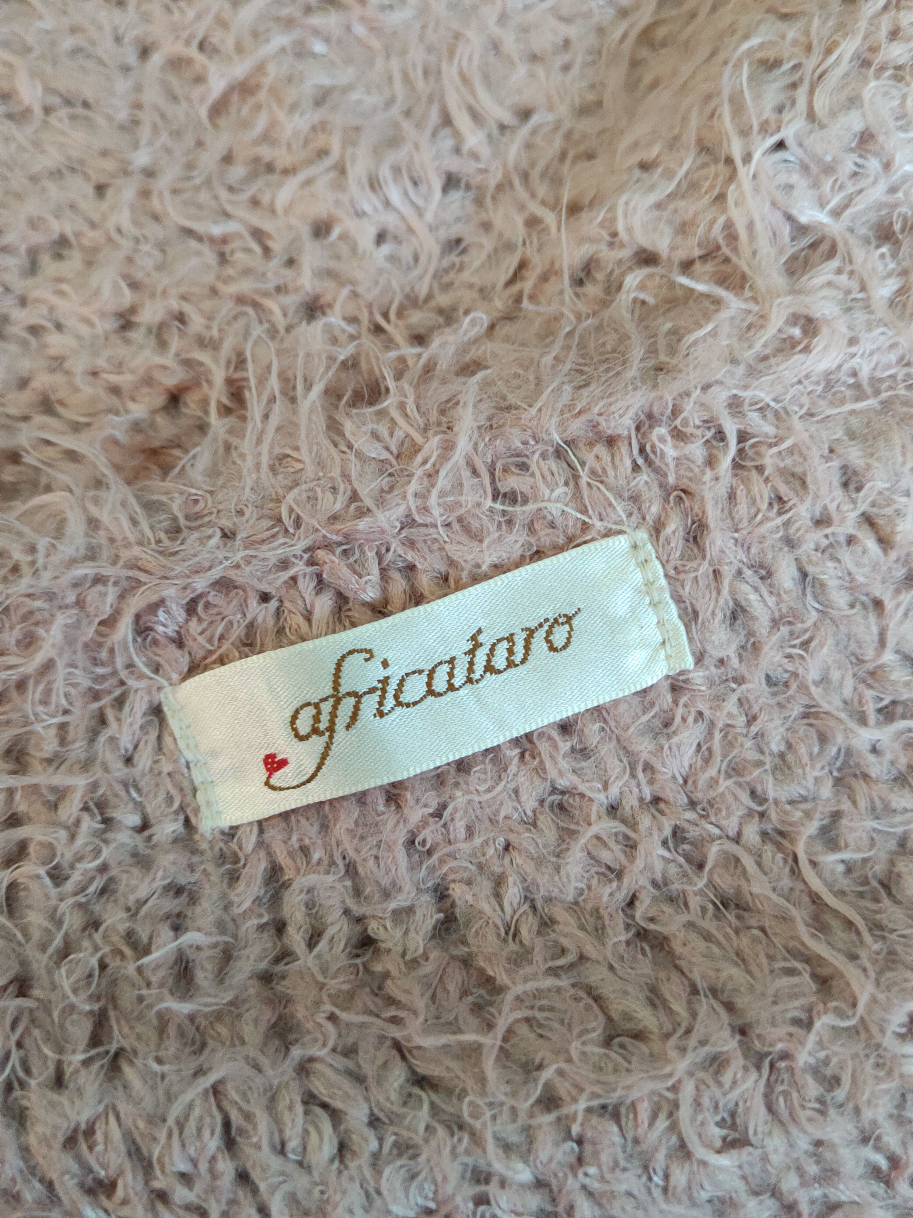 Homespun Knitwear Africataro Peach Shag Shaggy Fur Mohair Knitwear #S1889 Size S / US 4 / IT 40 - 12 Thumbnail