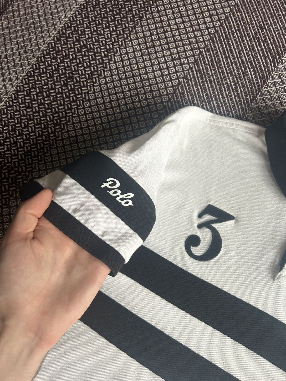 Polo Ralph Lauren Polo Ralph Lauren Polo Shirt Large White 3 Striped Logo Size US L / EU 52-54 / 3 - 6 Thumbnail