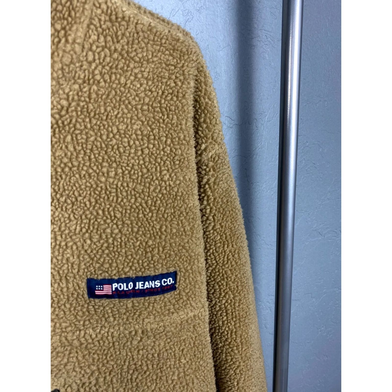 Polo Ralph Lauren Polo Ralph Lauren Jeans Company Deep Pile Sherpa Teddy Fleece Jacket Mens XL Beige Beiged? Size US XL / EU 56 / 4 - 3 Thumbnail