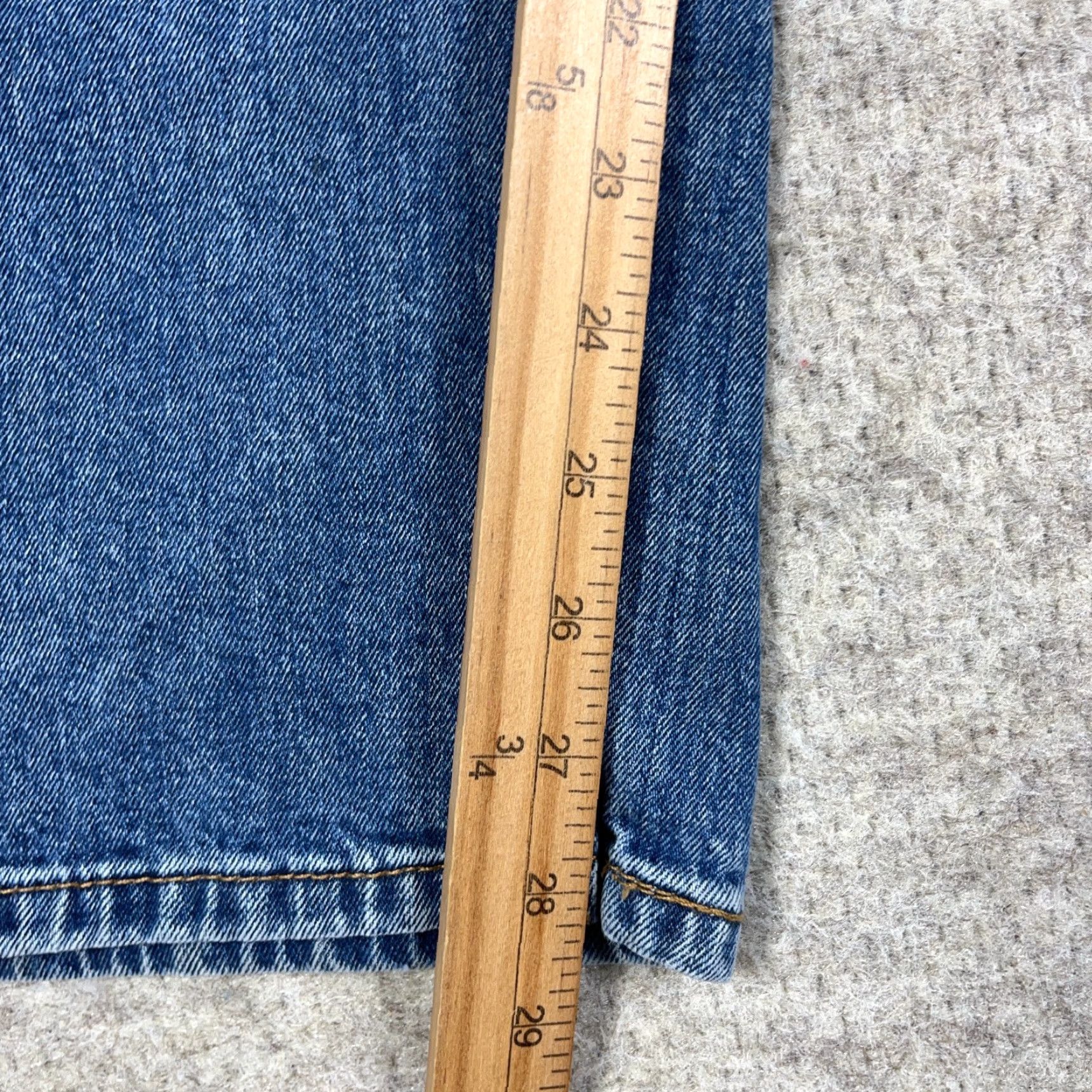 Levi's Levi's 505 Jeans Mens 34x30 Regular Straight Denim Blue Medium Wash 5-Pocket Zip Button Logo Regular Fit A29 Size US 38 / EU 54 - 7 Thumbnail