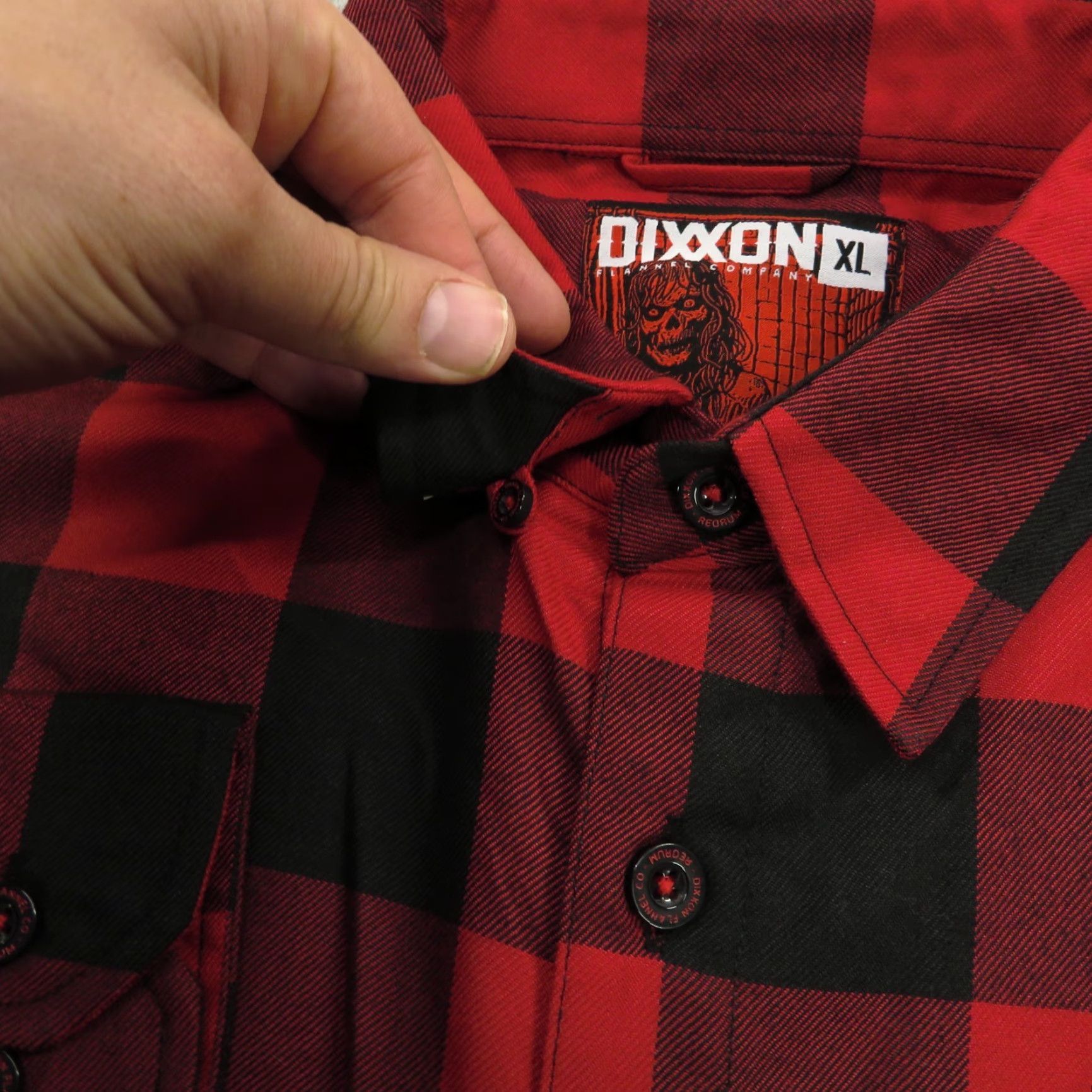 Vintage Dixxon Flannel Shirt Mens XL Red Black Buffalo Check Redrum Button Up Shining Shirts Size US XL / EU 56 / 4 - 3 Thumbnail