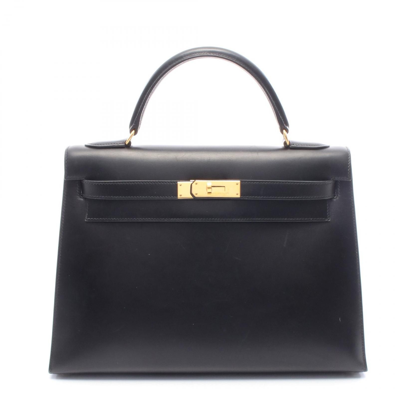 Hermes Hermes Hermes Kelly32 Box Calf Handbag Leather Handbag Y DUTY FREE for USA Size ONE SIZE - 1 Thumbnail
