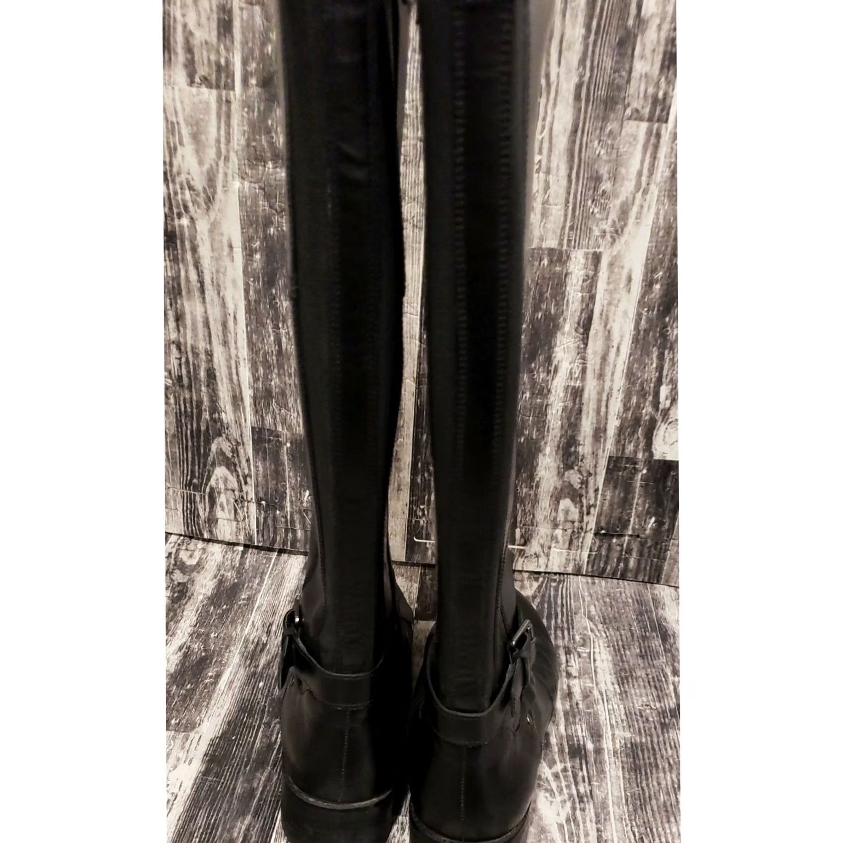 Vintage BANDOLINO Boots WOMENS 8 BLACK Leather Riding Western Equestrian West Mens? No, Womens. Size US 8 / IT 38 - 3 Thumbnail