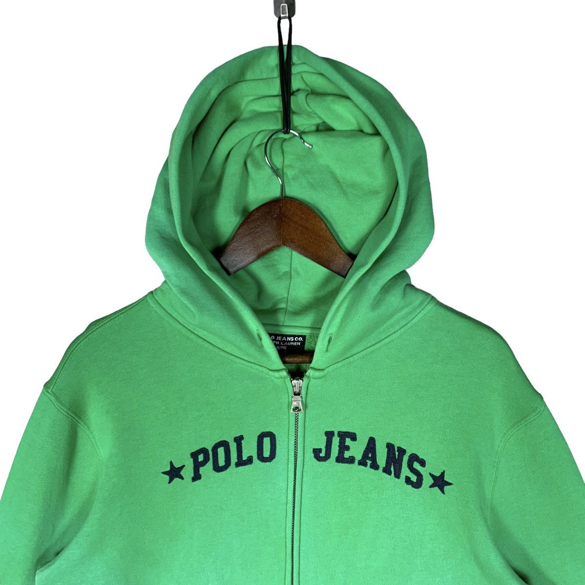 Polo Ralph Lauren × Ralph Lauren × Vintage Vintage Polo Jeans Ralph Lauren Zip Up Crop Top Hoodie Size US S / EU 44-46 / 1 - 2 Thumbnail