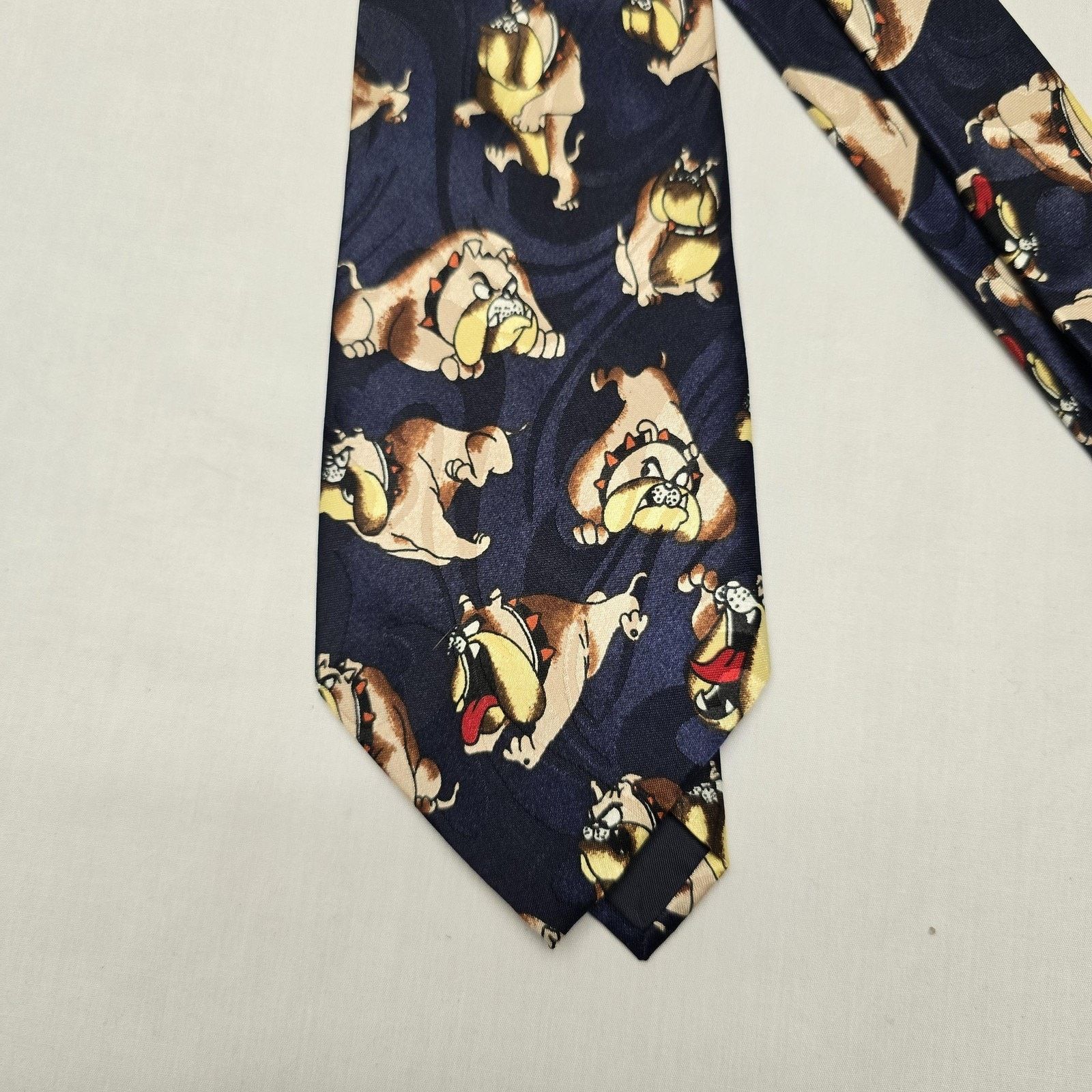 Vintage Vintage Looney Tunes Bulldog Tie Navy Blue Allover Print Dog Size ONE SIZE - 2 Thumbnail