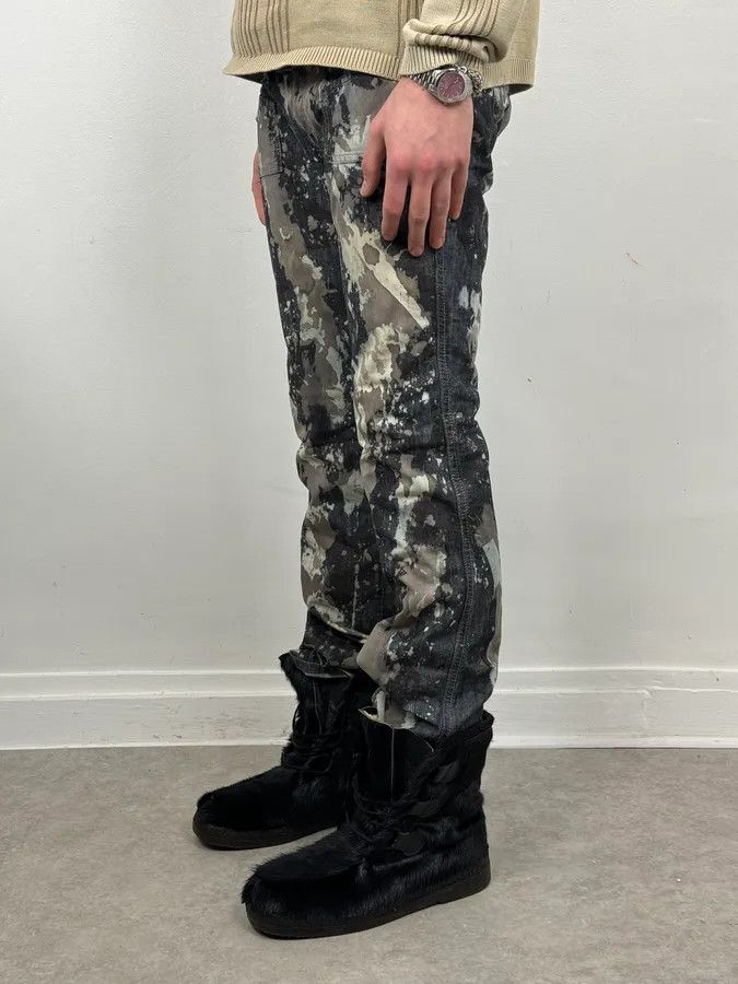 Diesel 2000s Diesel Grey Painted Splash Abstract Pants Size US 30 / EU 46 - 3 Thumbnail