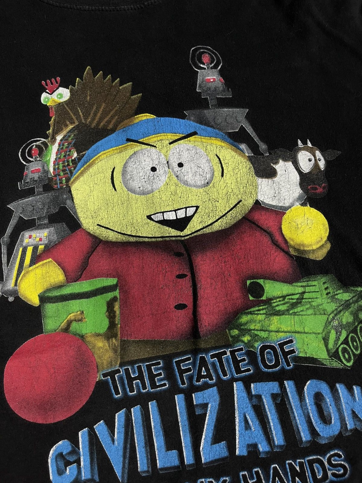 Vintage RARE Vintage 90s South Park Cartman "Fate of Civilization"XL Size US XL / EU 56 / 4 - 5 Thumbnail