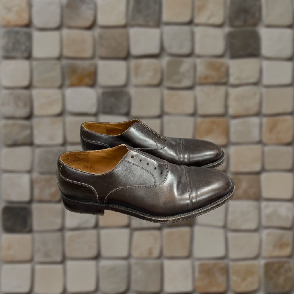 Velasca Giacalustra Oxford Shoes Men Brown Leather Cap Toe Dress display picture 1
