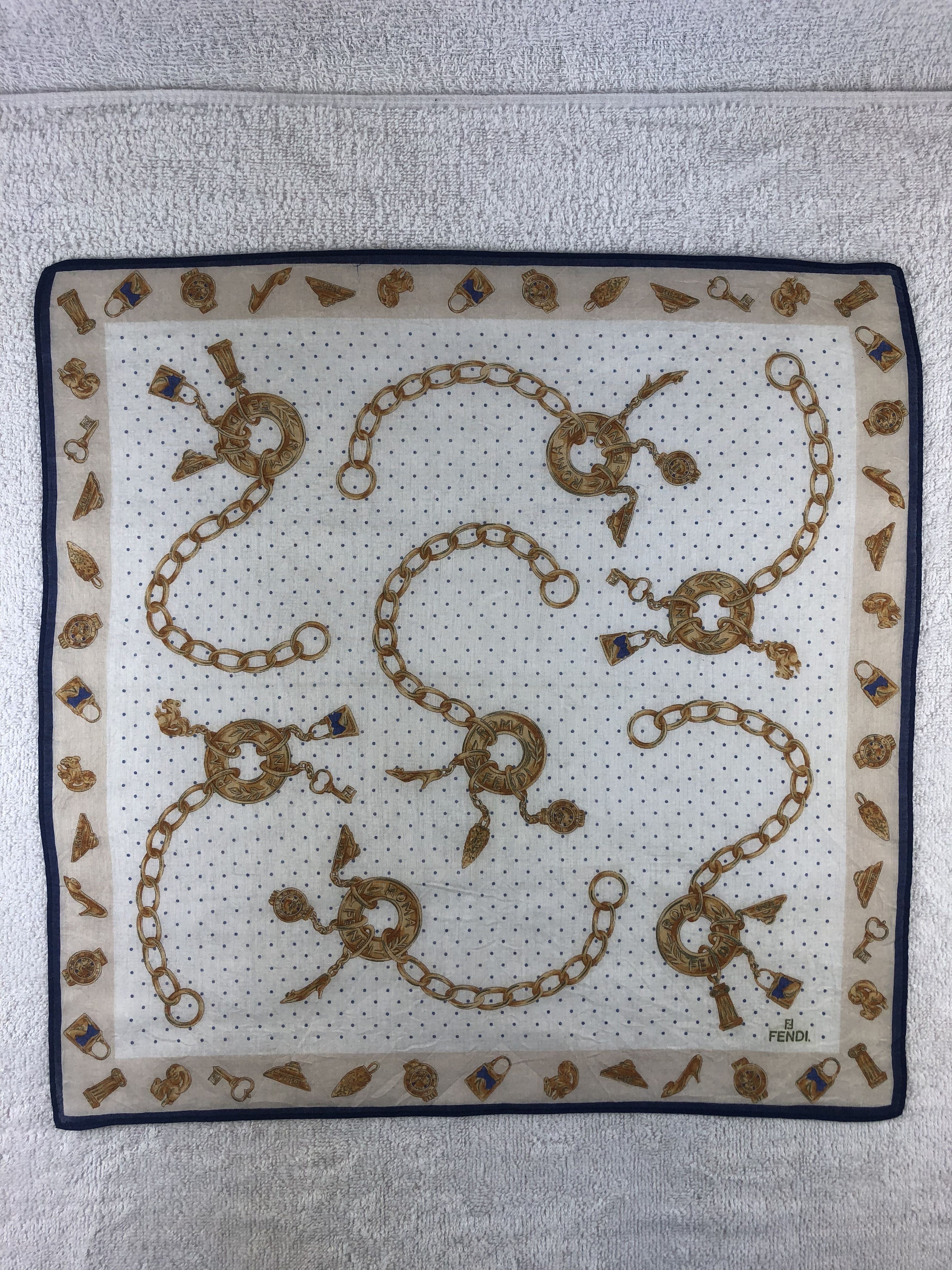 Vintage Fendi Handkerchief / Bandana / Neckerchief A1723 Size ONE SIZE - 3 Thumbnail