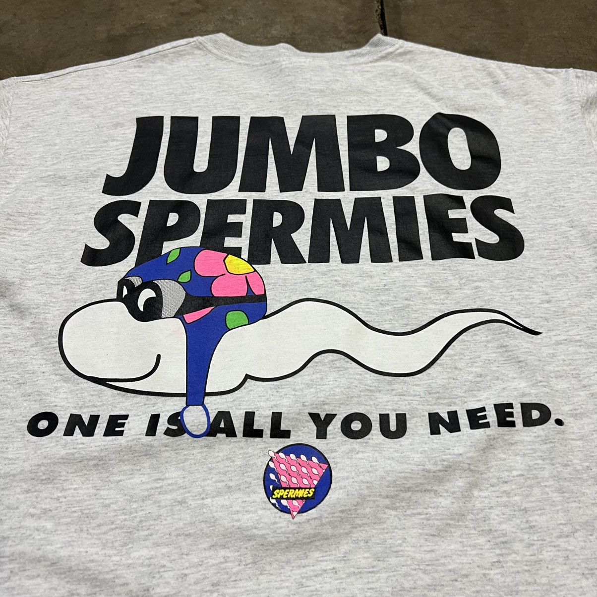 Vintage Vintage 90s Jumbo Spermies Adult Humor Graphic Tee USA Size US XL / EU 56 / 4 - 4 Thumbnail