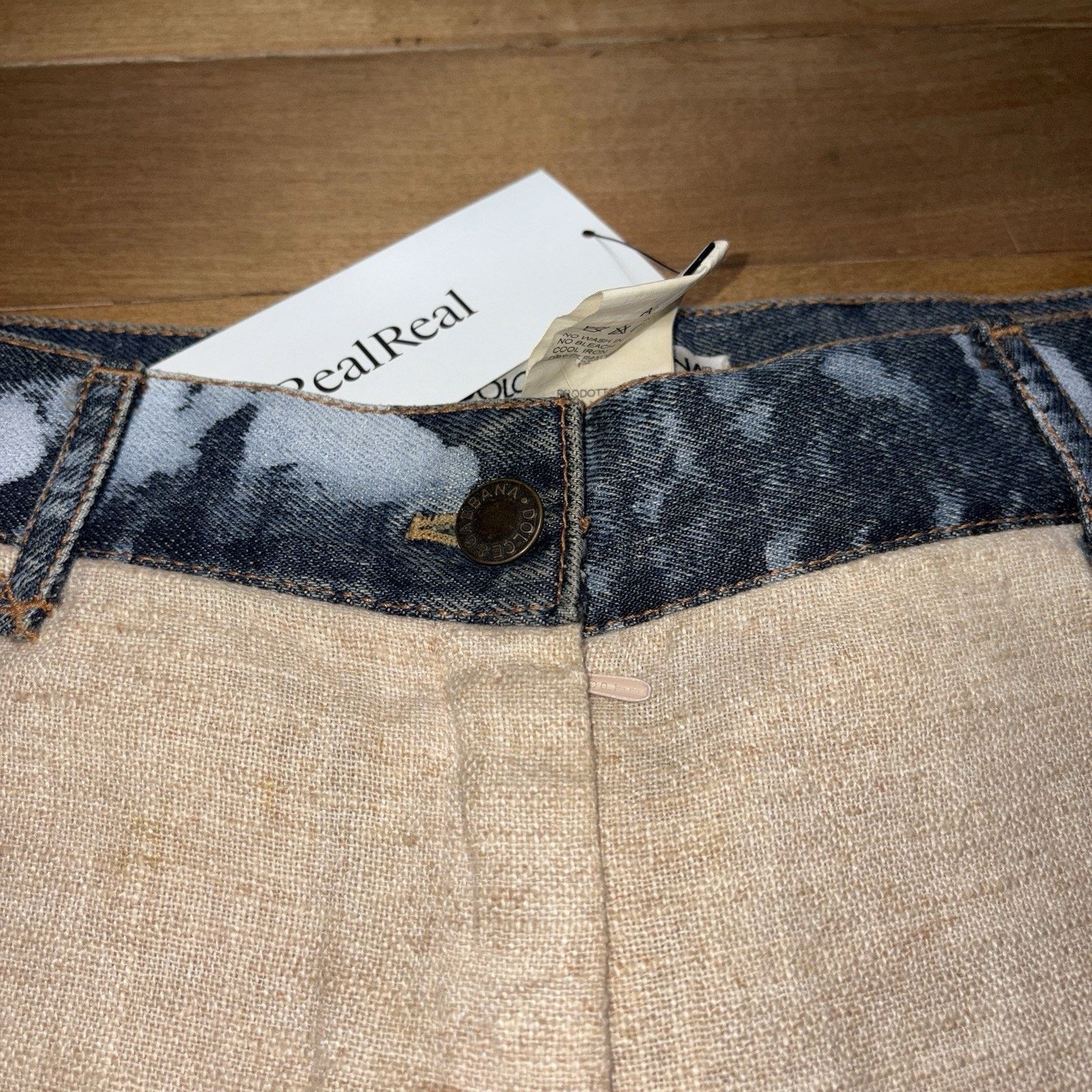 Dolce & Gabbana Vintage Dolce & Gabbana Archive Pant Pants mixt linen denim Size 28" / US 6 / IT 42 - 7 Thumbnail