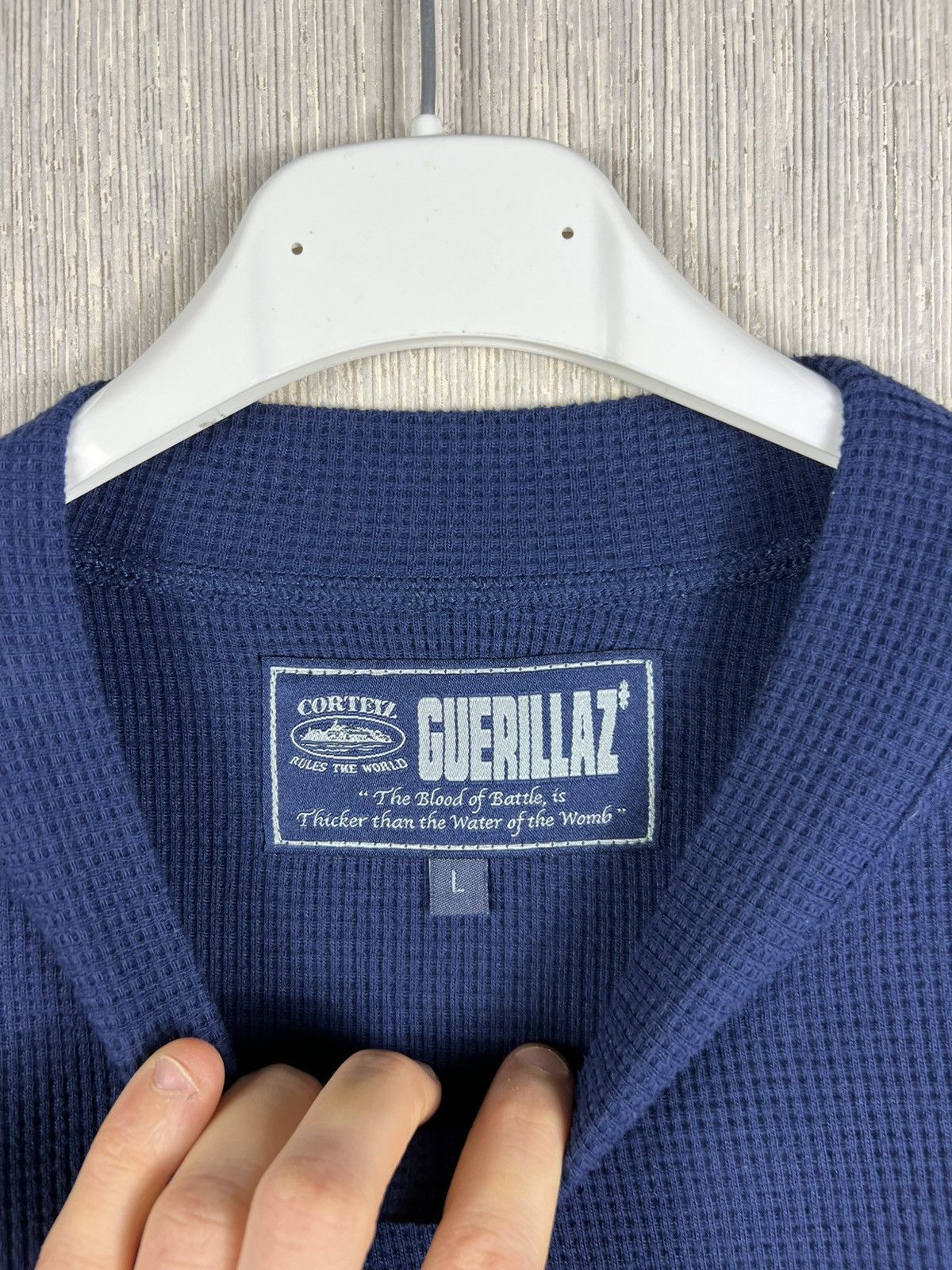 Corteiz Corteiz Guerillaz waffle long sleeve cental alcatraz logo Size US L / EU 52-54 / 3 - 12 Thumbnail