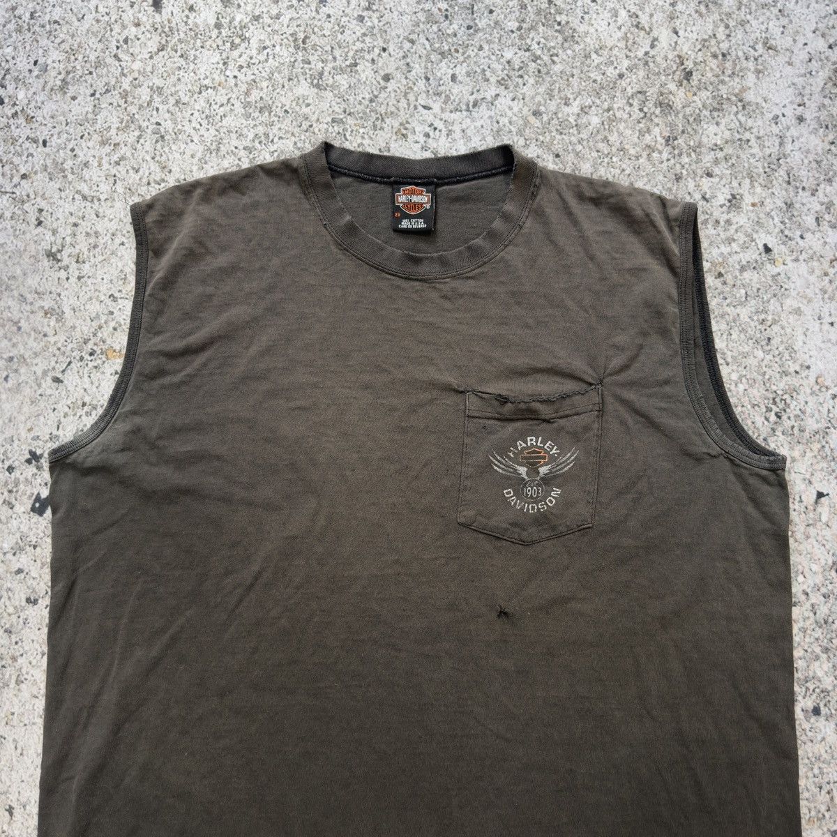 Harley Davidson Harley Thrashed Faded Destroyed Tank ERD Grunge Chrome Size US XXL / EU 58 / 5 - 3 Thumbnail
