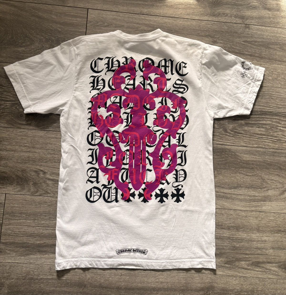 Chrome Hearts Chrome Hearts White Pink Dagger and Eye Chart