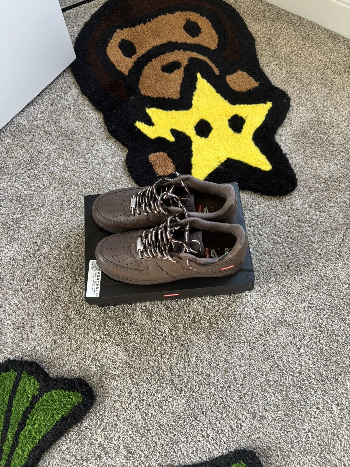 Pre-owned Nike X Supreme Brown Supreme Af1s Shoes
