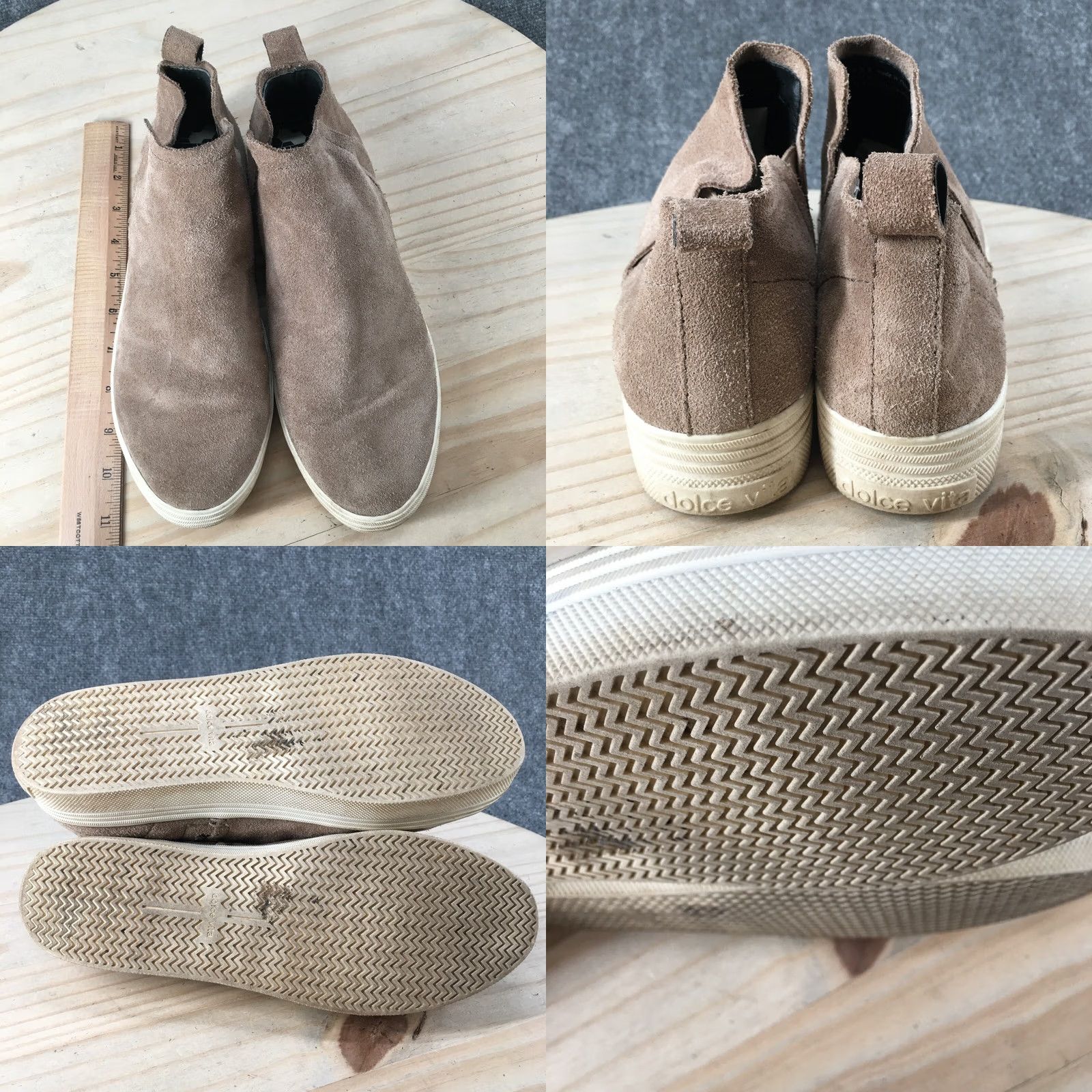 Dolce Vita Dolce Vita Womens Platform High Top Sneakers Beige Suede Pull On Casual - 8 US - Size 8 Size M / US 6-8 / IT 42-44 - 8 Thumbnail