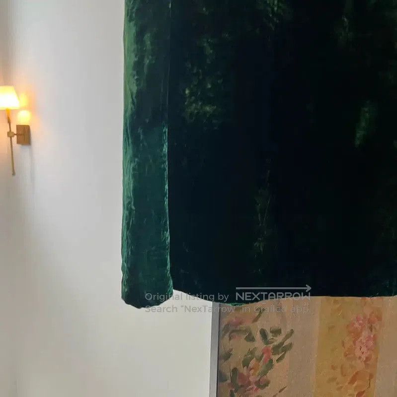 Max Mara MaxMara Green Silk Midi Skirt . Size 23" - 4 Thumbnail
