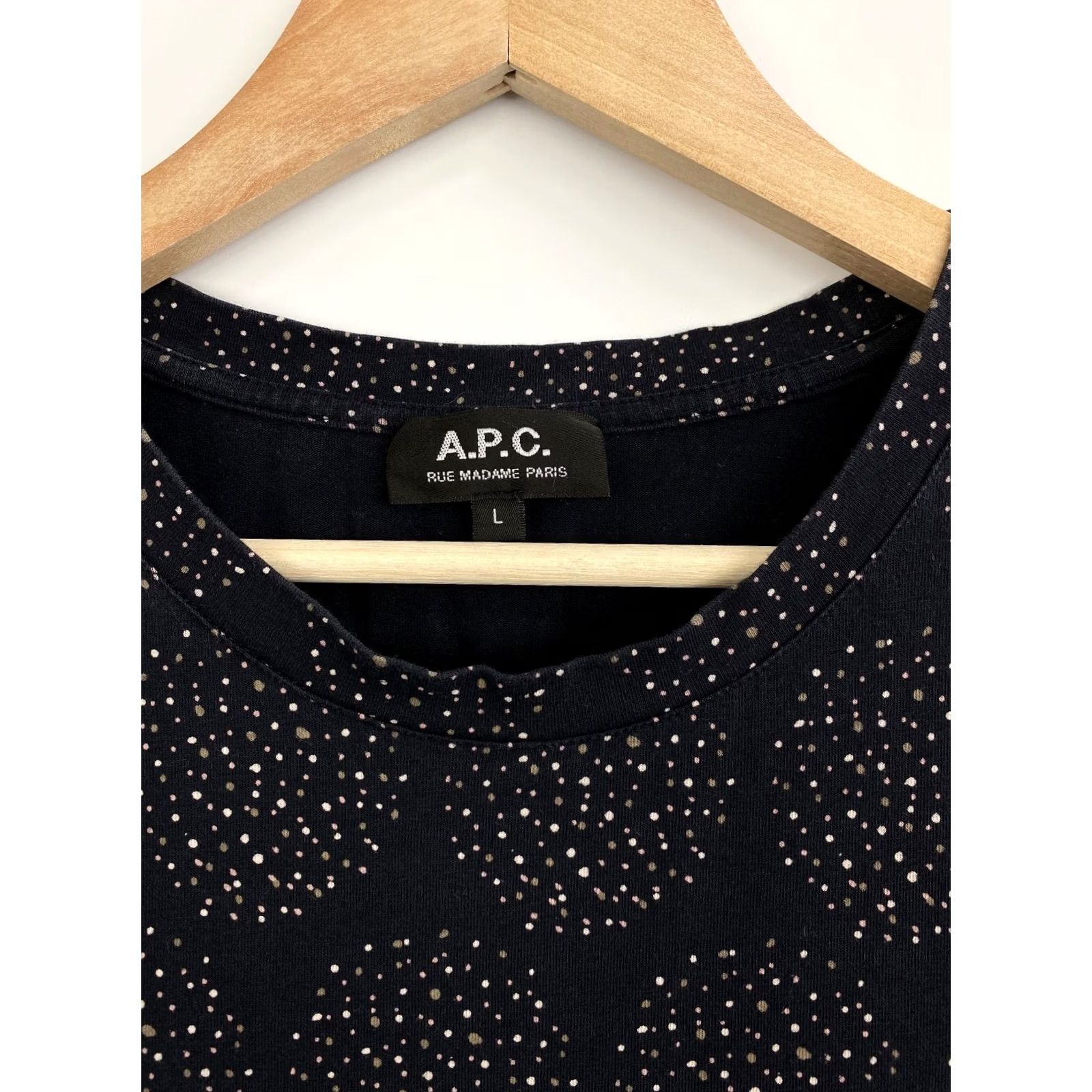 A.P.C. VINTAGE A. P. C. T-Shirt M/L Black Men Shirt Mens Size US L / EU 52-54 / 3 - 4 Thumbnail