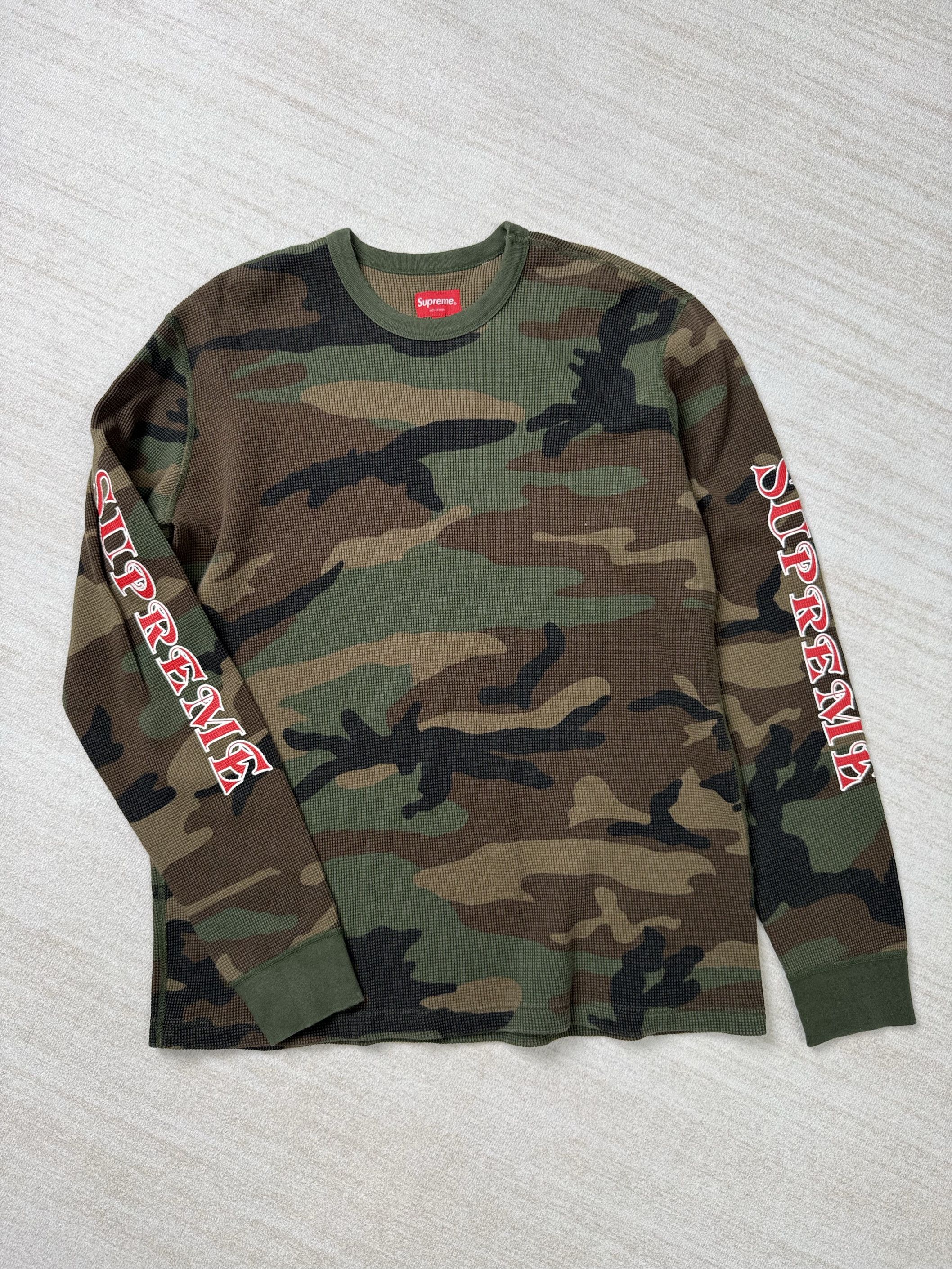 Supreme UNWORN* SUPREME SLEEVE LOGO WAFFLE THERMAL FW17 | Grailed