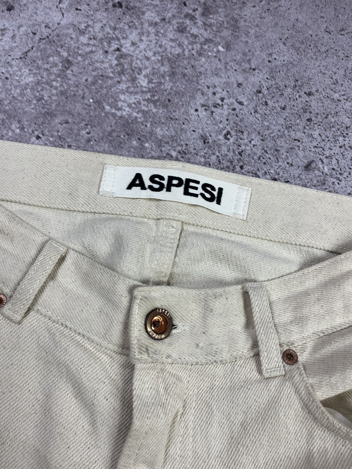 Aspesi Aspesi 🇮🇹 Cream Denim Pants Size 32 Minimalist Luxury Jeans Size US 32 / EU 48 - 4 Thumbnail