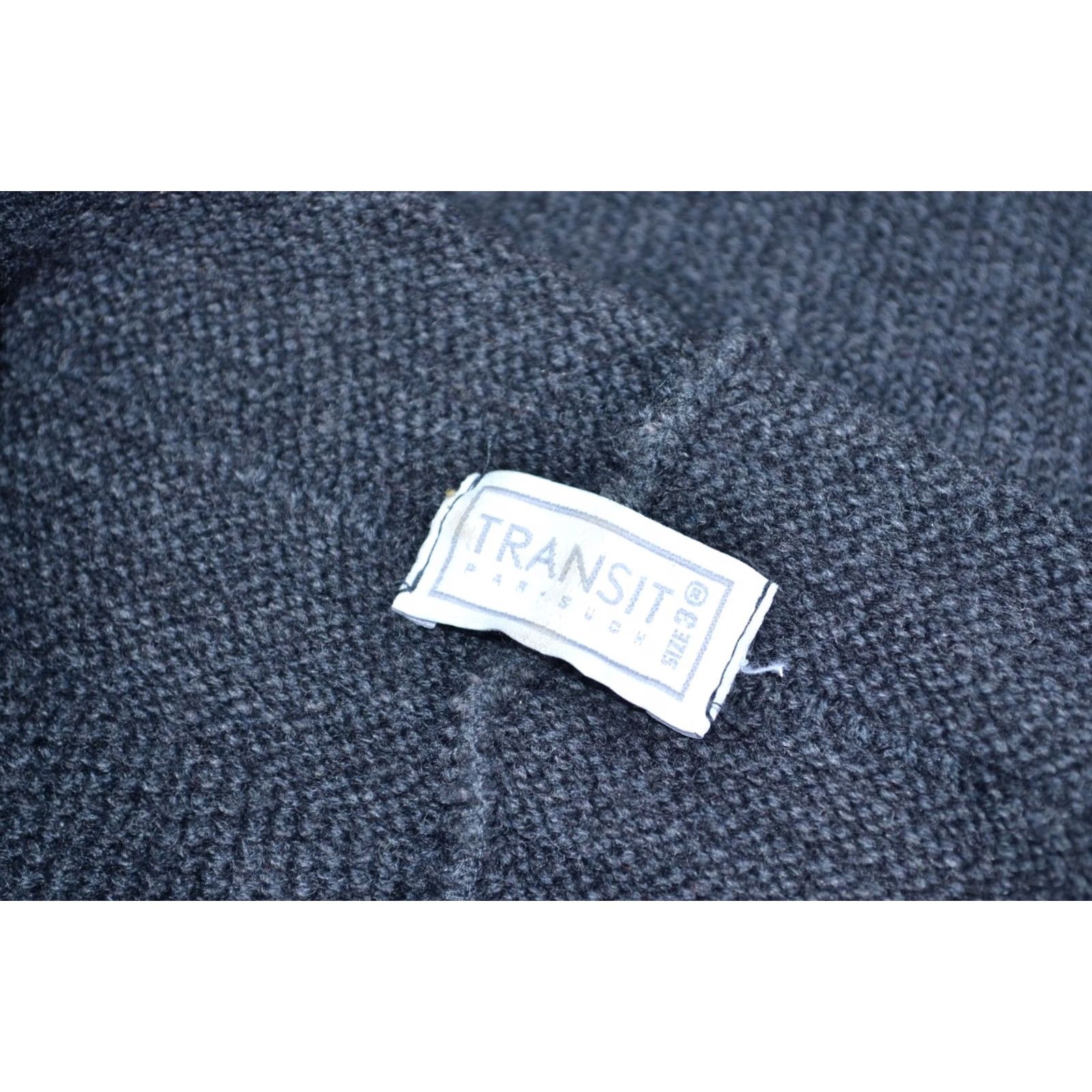 Vintage TRANSIT PAR SUCH Black Wool Short Jacket Coat Womens M UK 12 Knit Overcoat Button Short Coat Size 32" / US 10 / IT 46 - 6 Thumbnail