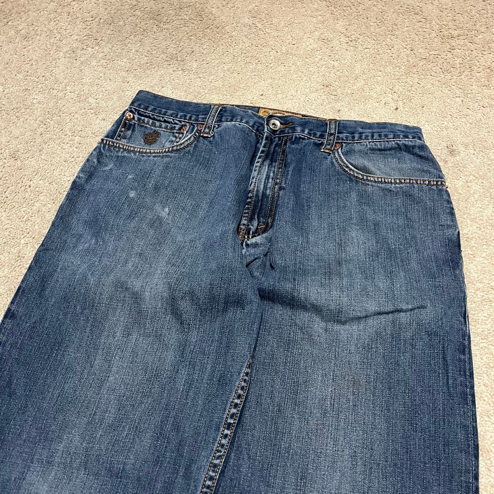 Rocawear Rocawear Y2K Baggy Skater Embroidered Jeans 32Wx32L Size US 32 / EU 48 - 3 Thumbnail