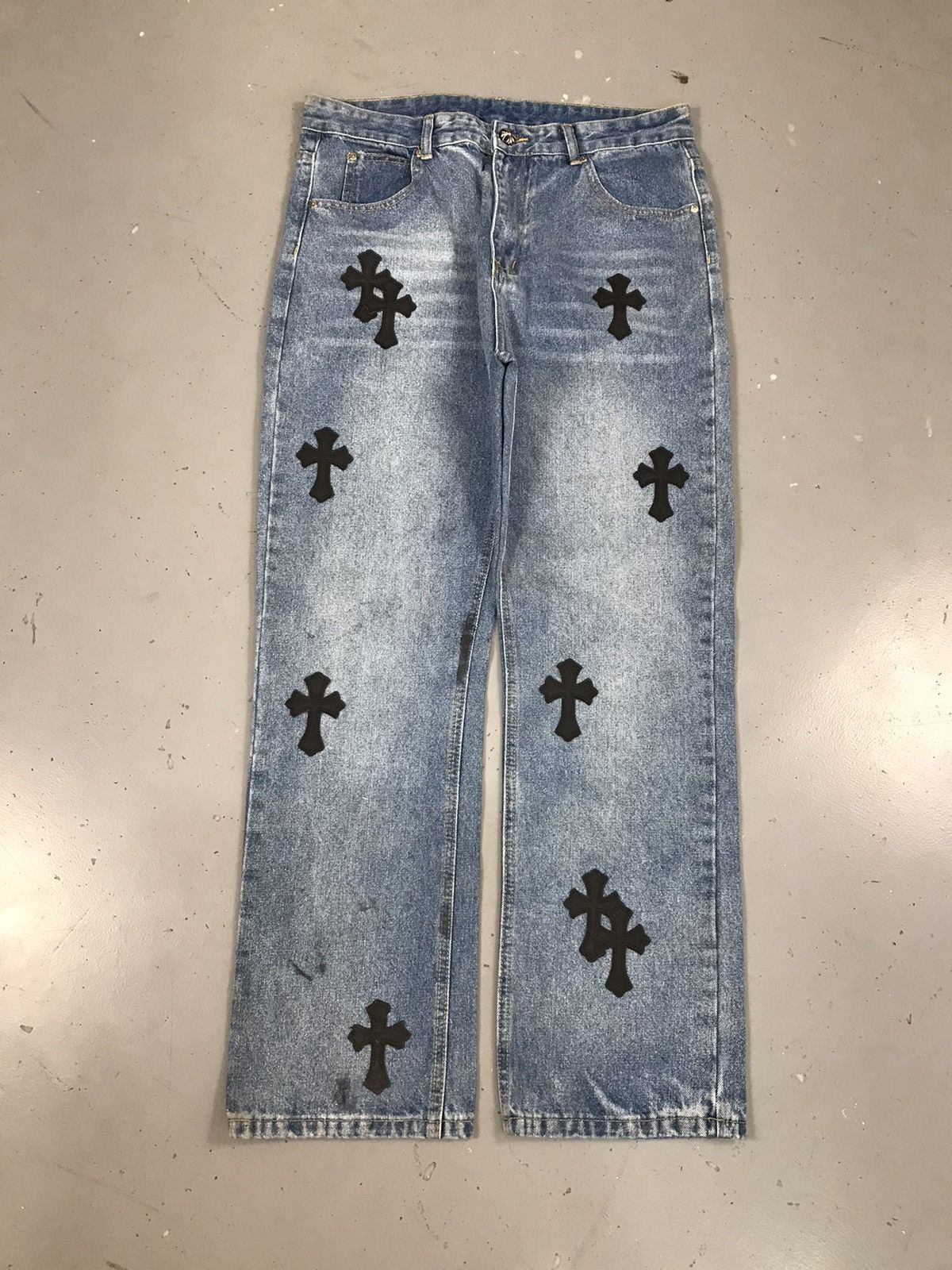 Vintage Rare vintage ch inspired patch denim pant Size US 34 / EU 50 - 1 Thumbnail
