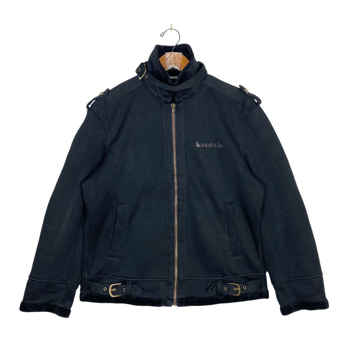 Japanese Brand Santafe Military Style High Collar with Buckle Strap Jacket Size US M / EU 48-50 / 2 - 1 Thumbnail