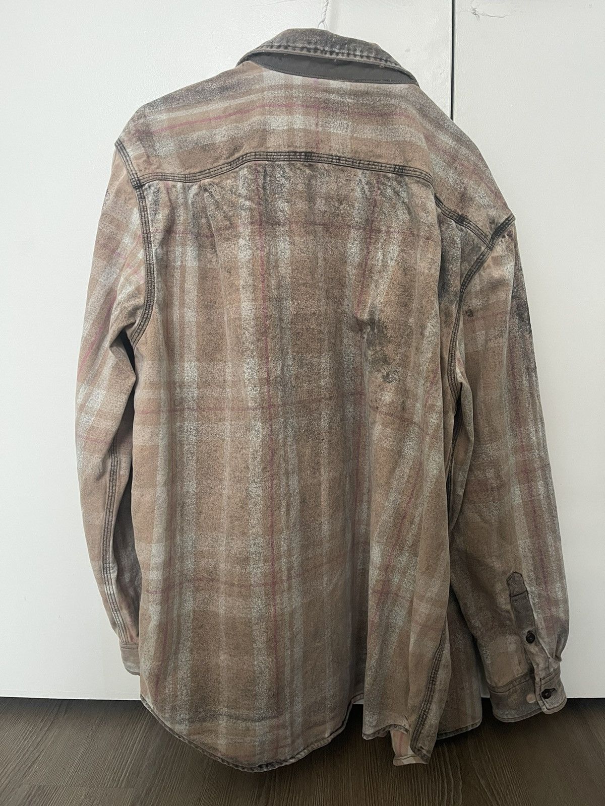 Flannel × NOTSONORMAL NOTSONORMAL Taupe Sprayed Shirt Flannel Size US M / EU 48-50 / 2 - 4 Thumbnail