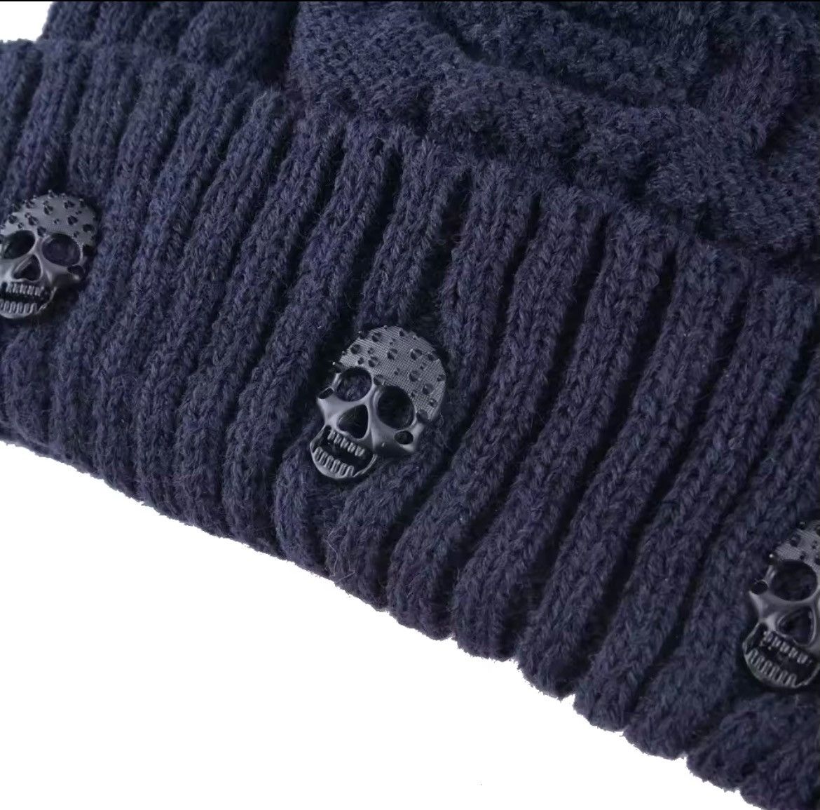 Japanese Brand Hip-hop Skull Pattern Beanie Size ONE SIZE - 1 Thumbnail
