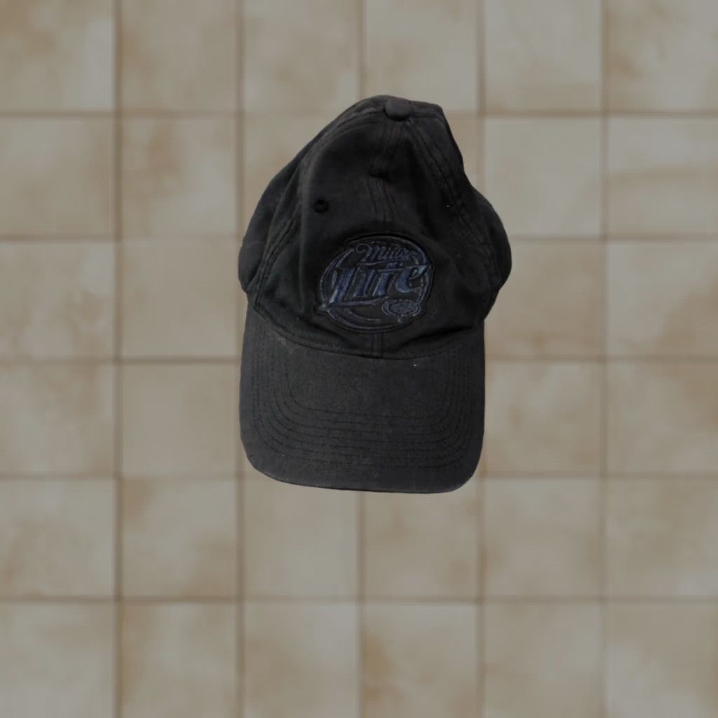 Vintage VINTAGE Miller Lite Baseball Cap Hat Mens Adjustable Black Beer Logo Embroidered White/Black? Size ONE SIZE - 1 Thumbnail