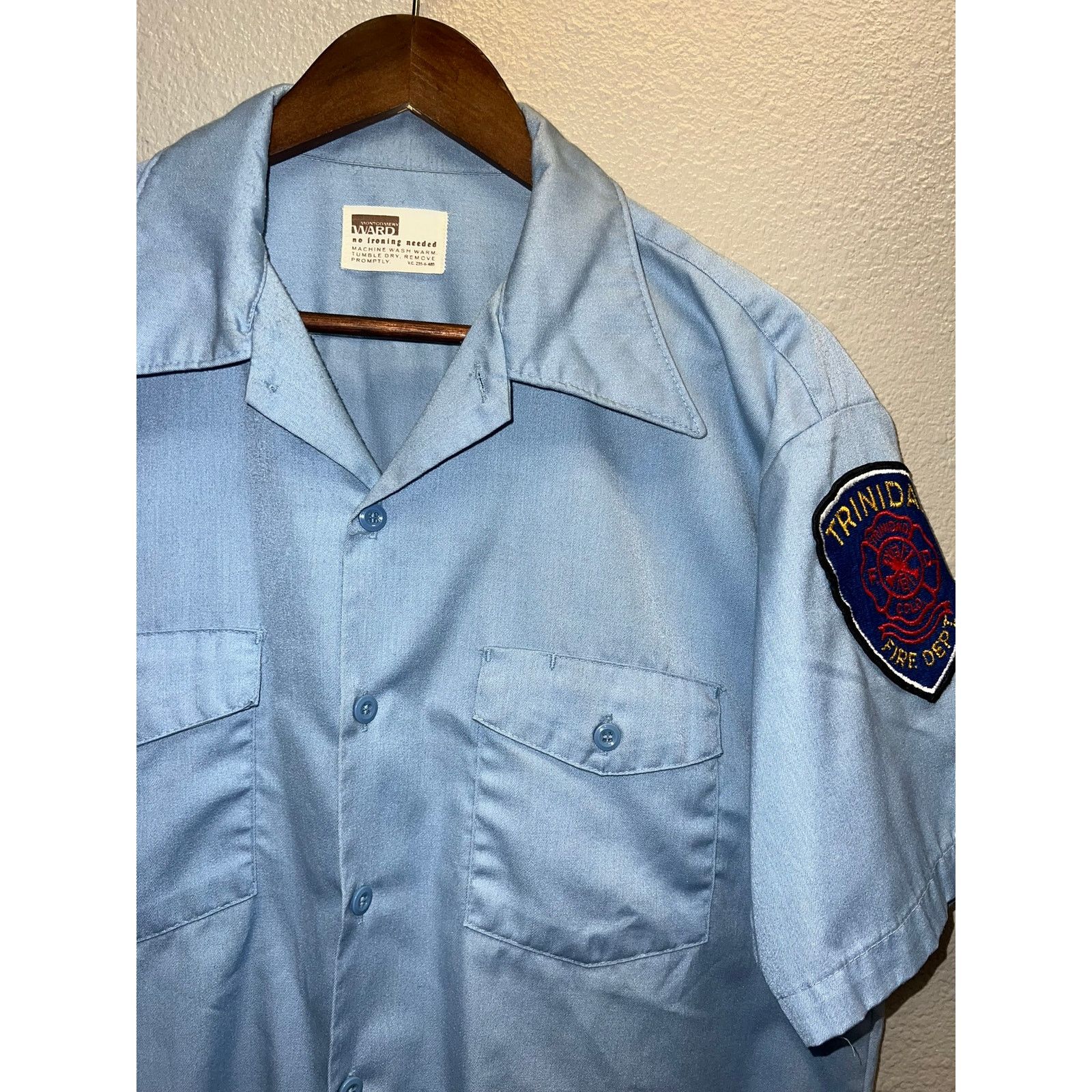 Vintage Vintage Montgomery Ward Fire Department Shirt Trinidad 60s Size US XL / EU 56 / 4 - 3 Thumbnail
